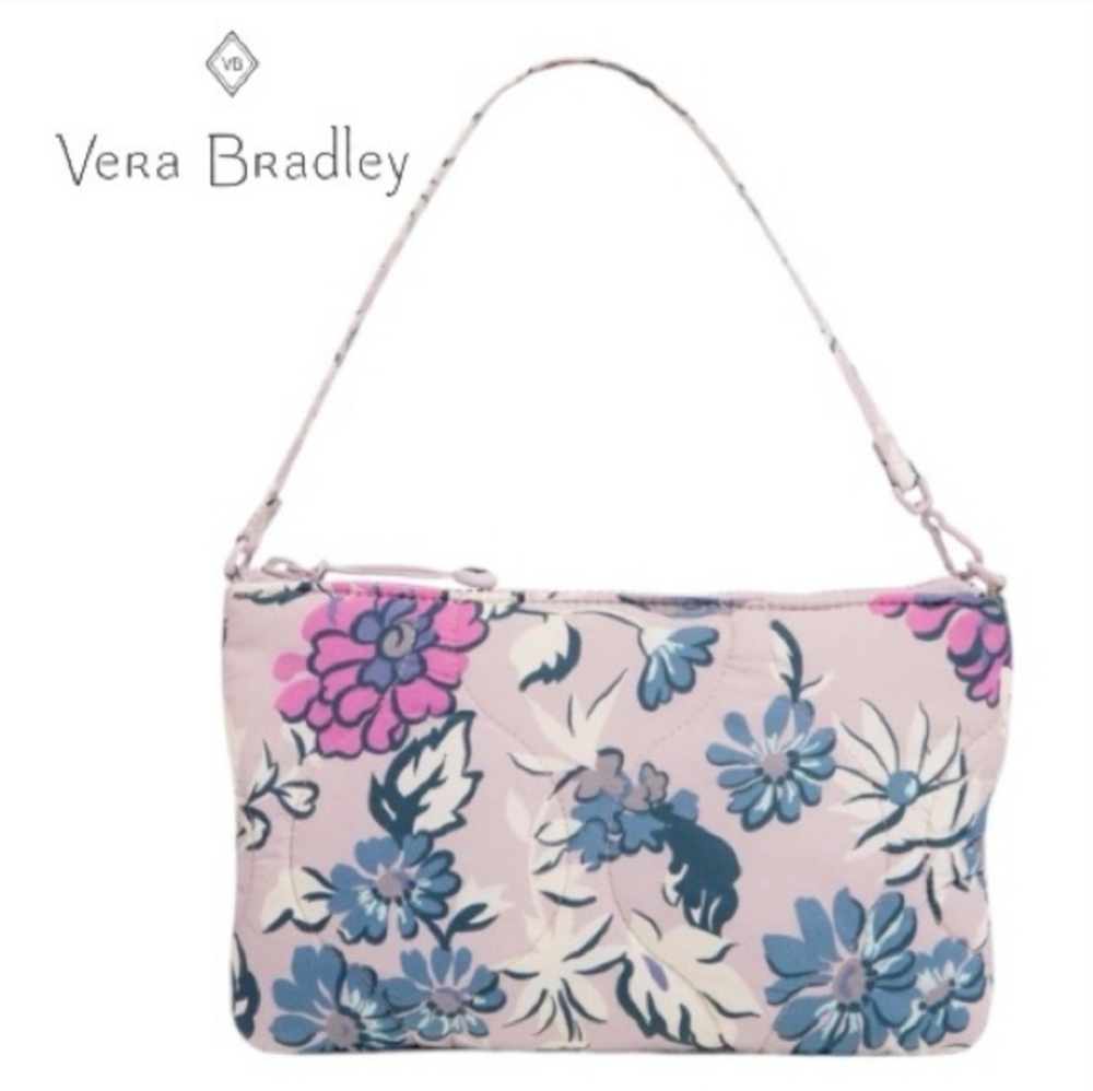Vera Bradley New Featherweight Convertible Wristlet Fresh-Cut Floral Lavender
